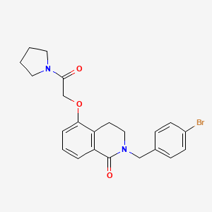 molecular formula C22H23BrN2O3 B2435601 2-(4-bromobenzyl)-5-(2-oxo-2-(pyrrolidin-1-yl)ethoxy)-3,4-dihydroisoquinolin-1(2H)-one CAS No. 850904-18-6