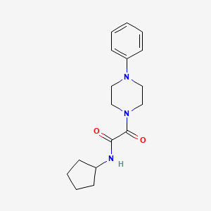 molecular formula C17H23N3O2 B2435604 N-环戊基-2-氧代-2-(4-苯基哌嗪-1-基)乙酰胺 CAS No. 941889-13-0