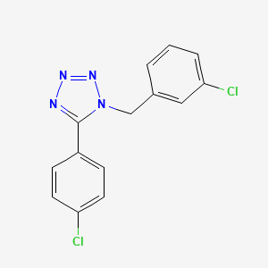 molecular formula C14H10Cl2N4 B2435609 1-(3-Chlorobenzyl)-5-(4-chlorophenyl)-1H-1,2,3,4-tetrazole CAS No. 303144-83-4
