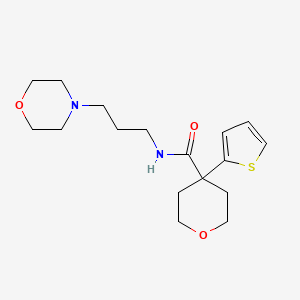 N-(3-morpholin-4-ylpropyl)-4-thiophen-2-yloxane-4-carboxamide