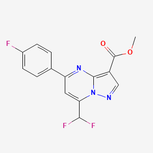 Methyl 7-(difluoromethyl)-5-(4-fluorophenyl)pyrazolo[1,5-a]pyrimidine-3-carboxylate
