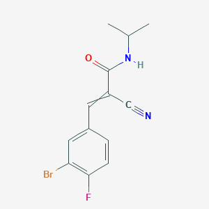 3-(3-bromo-4-fluorophenyl)-2-cyano-N-(propan-2-yl)prop-2-enamide
