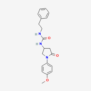 molecular formula C20H23N3O3 B2435625 1-(1-(4-Methoxyphenyl)-5-oxopyrrolidin-3-yl)-3-phenethylurea CAS No. 894028-56-9