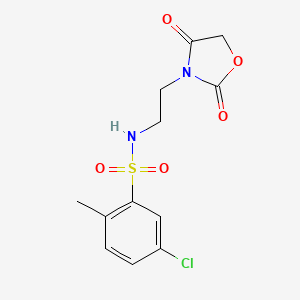 molecular formula C12H13ClN2O5S B2435626 5-chloro-N-(2-(2,4-dioxooxazolidin-3-yl)ethyl)-2-methylbenzenesulfonamide CAS No. 2320683-78-9