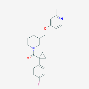 [1-(4-Fluorophenyl)cyclopropyl]-[3-[(2-methylpyridin-4-yl)oxymethyl]piperidin-1-yl]methanone