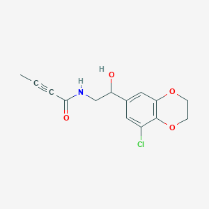 N-[2-(5-Chloro-2,3-dihydro-1,4-benzodioxin-7-yl)-2-hydroxyethyl]but-2-ynamide