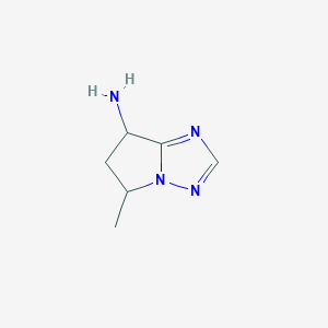 molecular formula C6H10N4 B2435636 5-metil-5H,6H,7H-pirrolo[1,2-b][1,2,4]triazol-7-amina CAS No. 1909348-18-0