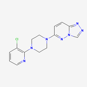 molecular formula C14H14ClN7 B2435637 6-[4-(3-Chloropyridin-2-yl)piperazin-1-yl]-[1,2,4]triazolo[4,3-b]pyridazine CAS No. 2380088-05-9