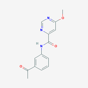 molecular formula C14H13N3O3 B2435638 N-(3-乙酰基苯基)-6-甲氧基嘧啶-4-甲酰胺 CAS No. 2034281-90-6