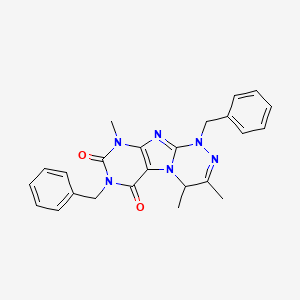 1,7-bisbenzyl-3,4,9-trimethyl-5,7,9-trihydro-4H-1,2,4-triazino[4,3-h]purine-6, 8-dione