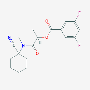 molecular formula C18H20F2N2O3 B2435641 1-[(1-Cyanocyclohexyl)(methyl)carbamoyl]ethyl 3,5-difluorobenzoate CAS No. 880402-09-5