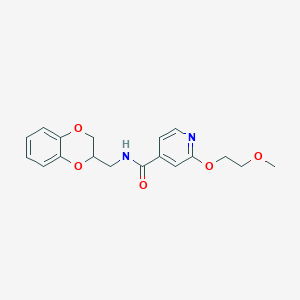 N-((2,3-dihydrobenzo[b][1,4]dioxin-2-yl)methyl)-2-(2-methoxyethoxy)isonicotinamide