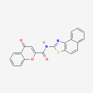 molecular formula C21H12N2O3S B2435644 N-(ナフト[1,2-d]チアゾール-2-イル)-4-オキソ-4H-クロメン-2-カルボキサミド CAS No. 361478-70-8