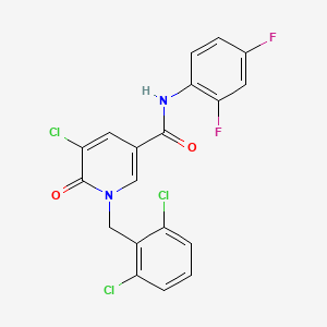 5-chloro-1-[(2,6-dichlorophenyl)methyl]-N-(2,4-difluorophenyl)-6-oxopyridine-3-carboxamide