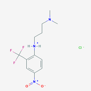 molecular formula C12H17ClF3N3O2 B2435670 N-[3-(dimethylamino)propyl]-4-nitro-2-(trifluoromethyl)benzenaminium chloride CAS No. 1025759-04-9