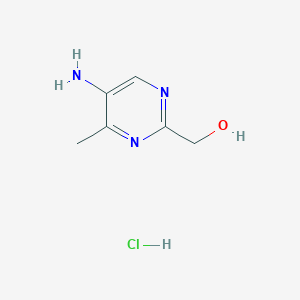 molecular formula C6H10ClN3O B2435677 (5-氨基-4-甲基嘧啶-2-基)甲醇；盐酸盐 CAS No. 2305251-75-4