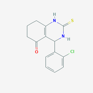 molecular formula C14H13ClN2OS B2435679 4-(2-chlorophenyl)-2-thioxo-1,2,3,4,7,8-hexahydroquinazolin-5(6H)-one CAS No. 223694-51-7