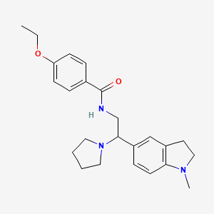 4-ethoxy-N-(2-(1-methylindolin-5-yl)-2-(pyrrolidin-1-yl)ethyl)benzamide
