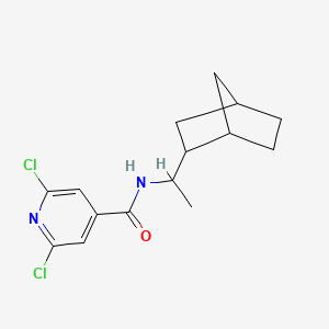 molecular formula C15H18Cl2N2O B2435699 N-(1-{bicyclo[2.2.1]heptan-2-yl}ethyl)-2,6-dichloropyridine-4-carboxamide CAS No. 1212413-91-6