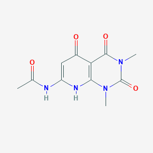 molecular formula C11H12N4O4 B2435704 N-(1,3-dimethyl-2,4,5-trioxo-1,2,3,4,5,8-hexahydropyrido[2,3-d]pyrimidin-7-yl)acetamide CAS No. 131527-07-6
