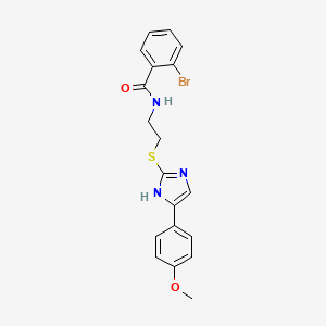 2-bromo-N-(2-((5-(4-methoxyphenyl)-1H-imidazol-2-yl)thio)ethyl)benzamide