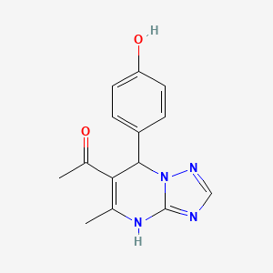 1-(7-(4-Hydroxyphenyl)-5-methyl-4,7-dihydro-[1,2,4]triazolo[1,5-a]pyrimidin-6-yl)ethanone