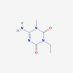 molecular formula C6H10N4O2 B2435708 6-氨基-3-乙基-1-甲基-1,3,5-三嗪-2,4-二酮 CAS No. 2309465-93-6