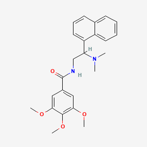 molecular formula C24H28N2O4 B2435715 N-(2-(二甲氨基)-2-(萘-1-基)乙基)-3,4,5-三甲氧基苯甲酰胺 CAS No. 942011-37-2