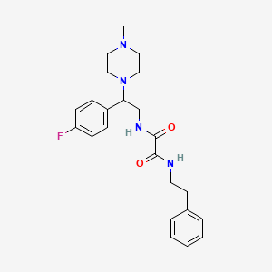 molecular formula C23H29FN4O2 B2435719 N1-(2-(4-氟苯基)-2-(4-甲基哌嗪-1-基)乙基)-N2-苯乙基草酰胺 CAS No. 906151-10-8