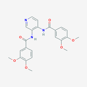 molecular formula C23H23N3O6 B2435725 N,N'-(piridina-3,4-diil)bis(3,4-dimetoxi benzamida) CAS No. 477325-31-8