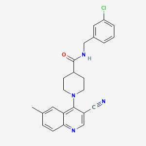 molecular formula C24H23ClN4O B2435731 4-甲基-2-{4-[(4-吡啶-2-基哌嗪-1-基)羰基]哌啶-1-基}嘧啶 CAS No. 1358421-80-3