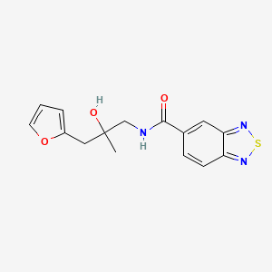 molecular formula C15H15N3O3S B2435735 N-(3-(furan-2-yl)-2-hydroxy-2-methylpropyl)benzo[c][1,2,5]thiadiazole-5-carboxamide CAS No. 1798539-92-0