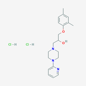 molecular formula C20H29Cl2N3O2 B2435738 1-(2,4-Dimethylphenoxy)-3-(4-(pyridin-2-yl)piperazin-1-yl)propan-2-ol dihydrochloride CAS No. 473265-47-3