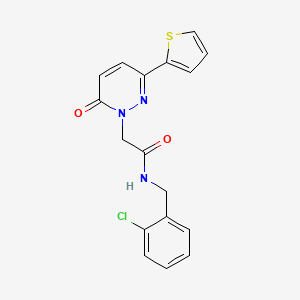 molecular formula C17H14ClN3O2S B2435743 N-[(2-chlorophenyl)methyl]-2-(6-oxo-3-thiophen-2-ylpyridazin-1-yl)acetamide CAS No. 899946-41-9