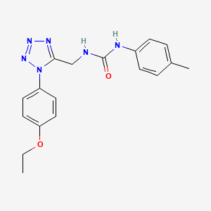 molecular formula C18H20N6O2 B2435746 1-((1-(4-ethoxyphenyl)-1H-tetrazol-5-yl)methyl)-3-(p-tolyl)urea CAS No. 951482-84-1