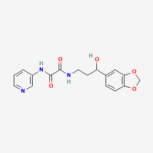 molecular formula C17H17N3O5 B2435749 N1-(3-(benzo[d][1,3]dioxol-5-yl)-3-hydroxypropyl)-N2-(pyridin-3-yl)oxalamide CAS No. 1421451-98-0