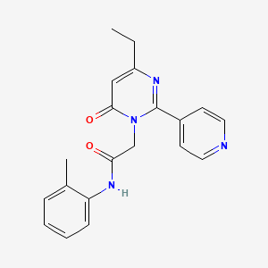 molecular formula C20H20N4O2 B2435750 2-(4-ethyl-6-oxo-2-(pyridin-4-yl)pyrimidin-1(6H)-yl)-N-(o-tolyl)acetamide CAS No. 1421516-78-0
