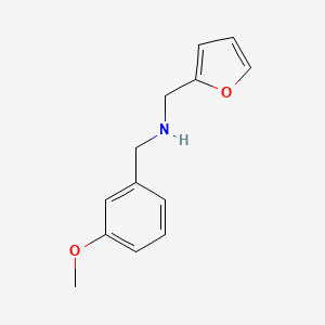 molecular formula C13H15NO2 B2435770 Furan-2-ylmethyl-(3-methoxy-benzyl)-amine CAS No. 510723-73-6
