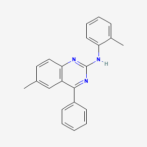 molecular formula C22H19N3 B2435778 6-methyl-N-(2-methylphenyl)-4-phenylquinazolin-2-amine CAS No. 361467-92-7