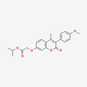 Methylethyl 2-[3-(4-methoxyphenyl)-4-methyl-2-oxochromen-7-yloxy]acetate