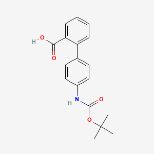 molecular formula C18H19NO4 B2435787 4'-((tert-Butoxycarbonyl)amino)-[1,1'-biphenyl]-2-carboxylic acid CAS No. 927801-54-5