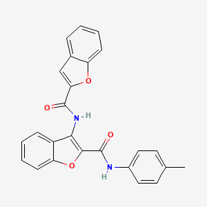 molecular formula C25H18N2O4 B2435794 3-(benzofuran-2-carboxamido)-N-(p-tolyl)benzofuran-2-carboxamide CAS No. 862978-54-9