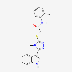 2-((5-(1H-indol-3-yl)-4-methyl-4H-1,2,4-triazol-3-yl)thio)-N-(o-tolyl)acetamide