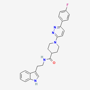 molecular formula C26H26FN5O B2435800 N-(2-(1H-indol-3-yl)ethyl)-1-(6-(4-fluorophenyl)pyridazin-3-yl)piperidine-4-carboxamide CAS No. 1203133-31-6