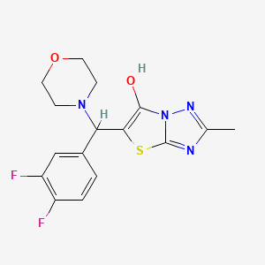 molecular formula C16H16F2N4O2S B2435809 5-((3,4-Difluorophenyl)(morpholino)methyl)-2-methylthiazolo[3,2-b][1,2,4]triazol-6-ol CAS No. 869343-38-4