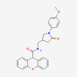 N-((1-(4-methoxyphenyl)-5-oxopyrrolidin-3-yl)methyl)-9H-xanthene-9-carboxamide