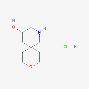 molecular formula C9H18ClNO2 B2435821 9-Oxa-2-azaspiro[5.5]undecan-4-ol hydrochloride CAS No. 2094607-75-5