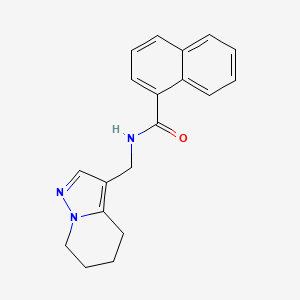 molecular formula C19H19N3O B2435847 N-((4,5,6,7-tetrahydropyrazolo[1,5-a]pyridin-3-yl)methyl)-1-naphthamide CAS No. 2034265-43-3