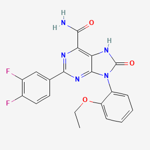 2-(3,4-difluorophenyl)-9-(2-ethoxyphenyl)-8-oxo-8,9-dihydro-7H-purine-6-carboxamide