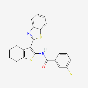 N-(3-(benzo[d]thiazol-2-yl)-4,5,6,7-tetrahydrobenzo[b]thiophen-2-yl)-3-(methylthio)benzamide